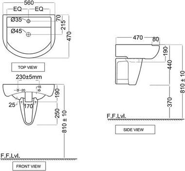 Полупьедестал Jaquar Aria ARS-WHT-39305