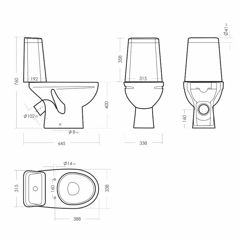 Унитаз-компакт Sanita Марс WC.CC/Mars/2-DM.Rim/WHT.G/S1, безободковый, крышка микролифт, цвет белый