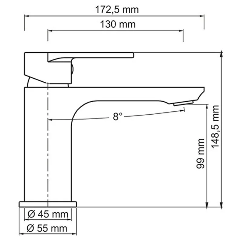 Смеситель для раковины WasserKRAFT Mindel 8500 8503 белый