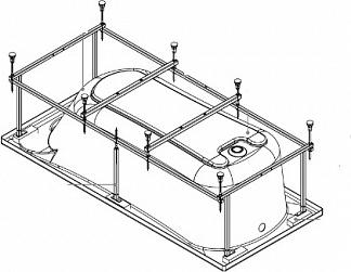 Монтажный комплект Roca BeCool ZRU9303021 190х90 см