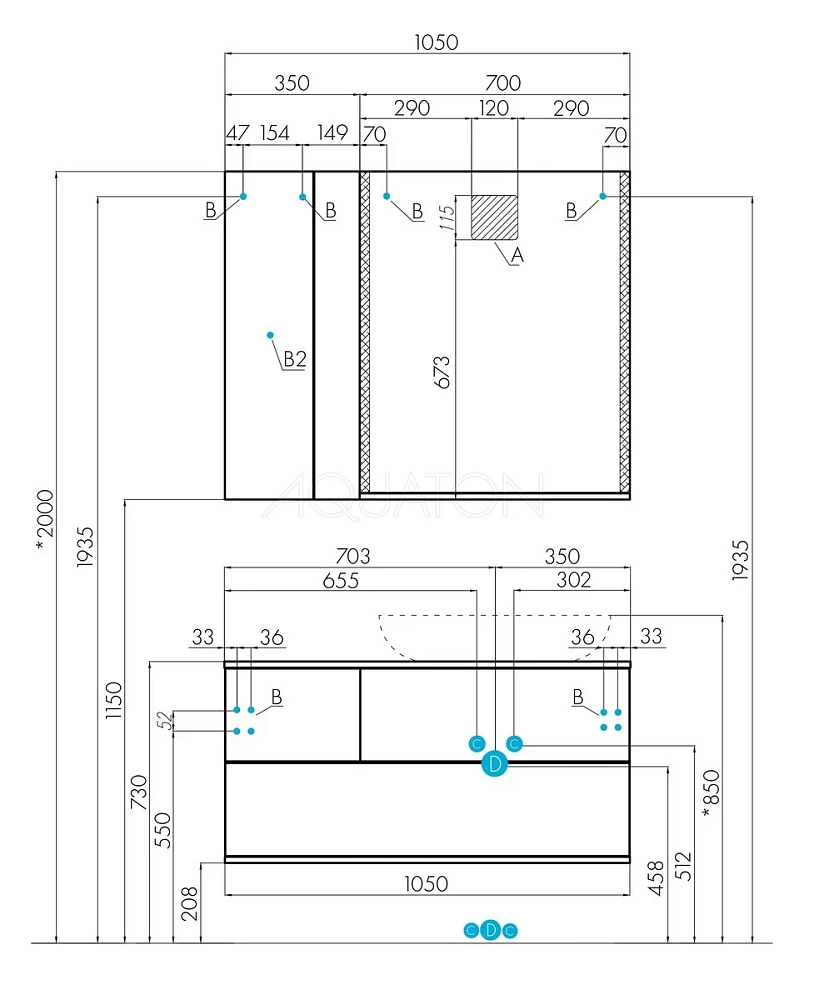 Зеркало Aquaton Терра 1A247002TEDY0 бежевый