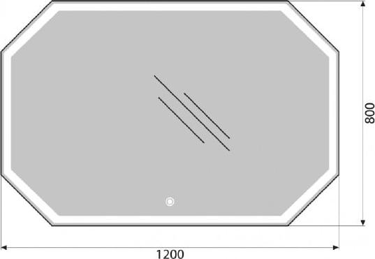 Зеркало BelBagno SPC-OTT-1200-800-LED-TCH