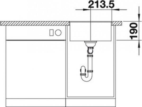 Кухонная мойка Blanco Subline 400-F 523475 антрацит