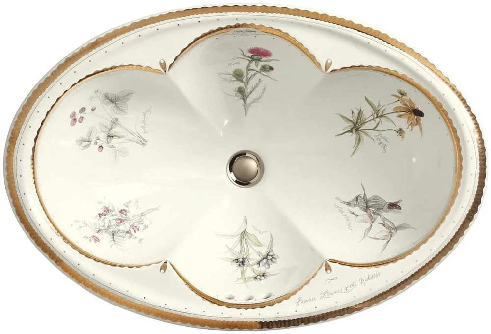 Раковина Kohler Prairie Flowers K-14271-WF-96 бежевый