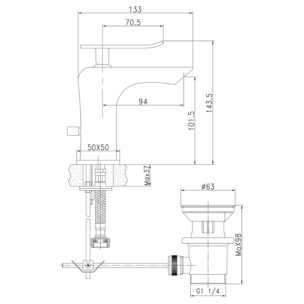 Смеситель для раковины Lemark Contest LM5806CW хром, белый