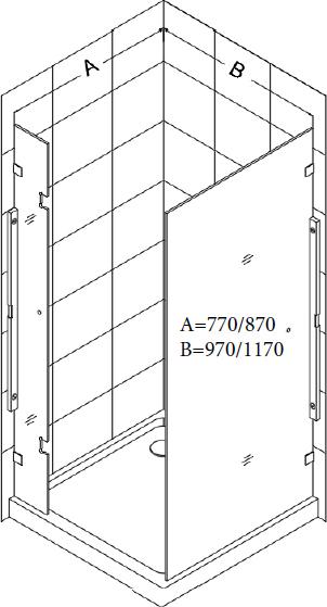 Душевой уголок RGW Hotel HO-44 900x1000x1950 профиль хром, стекло чистое