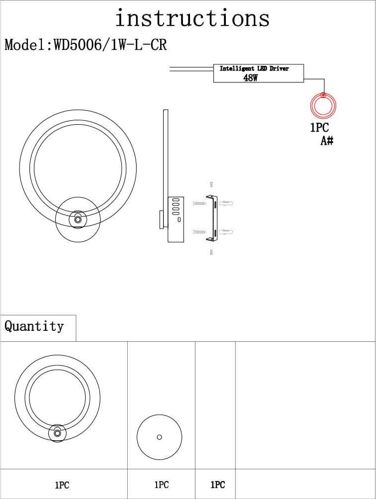 Бра Seven Fires Lejni WD5006/1W-L-CR