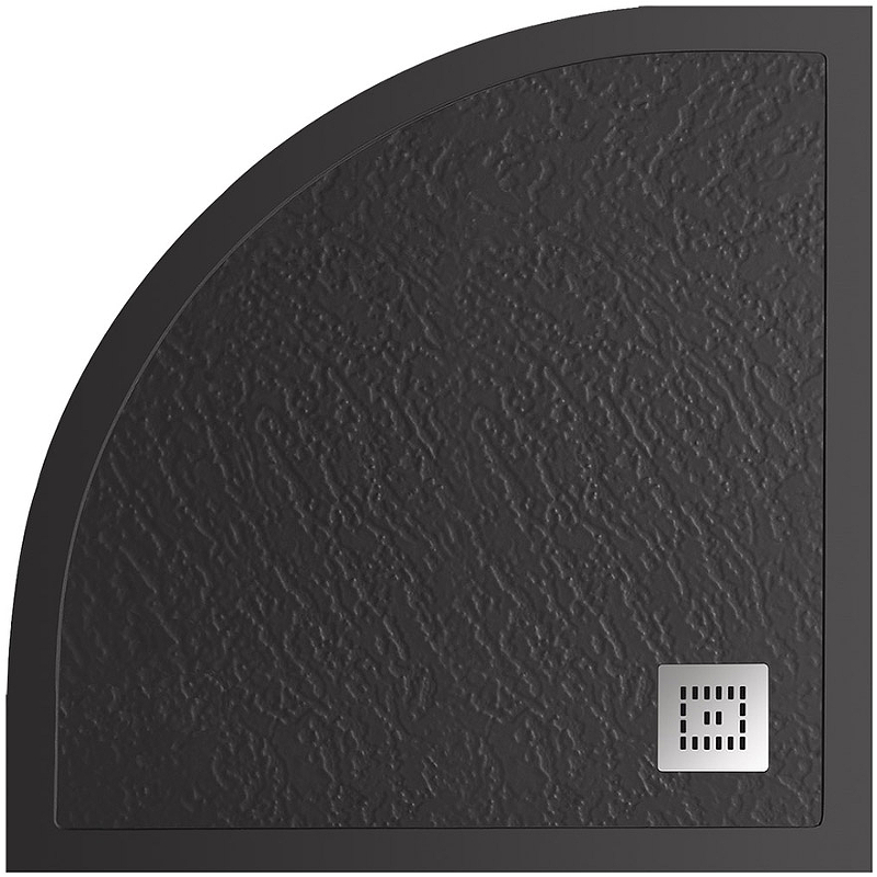 Душевой поддон из искусственного камня BelBagno TRAY-MR-UNO-R-90-550-35-NERO-CR 90x90, черный