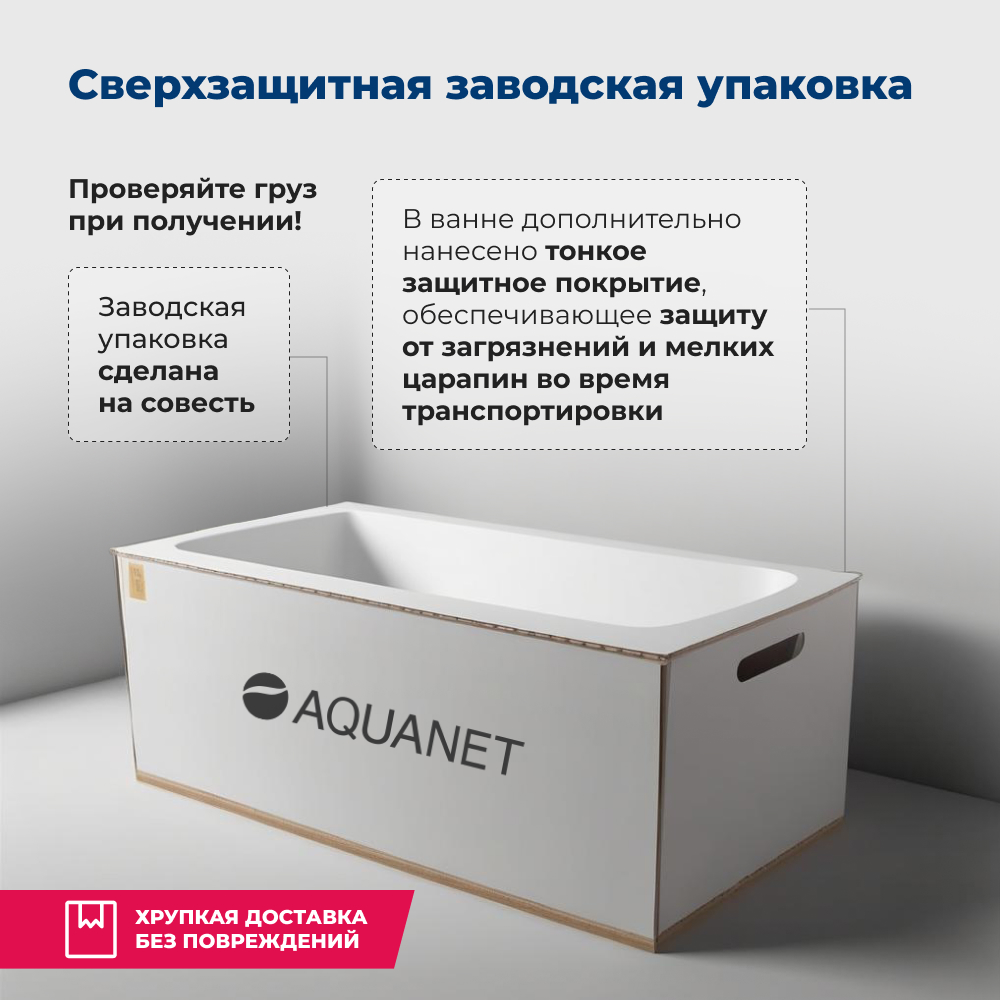 Акриловая ванна Aquanet Vista 150х150 белый