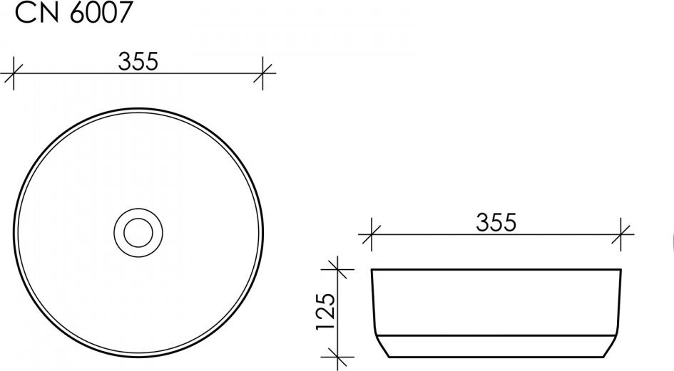 Рукомойник Ceramica Nova Element CN6007 чёрный матовый