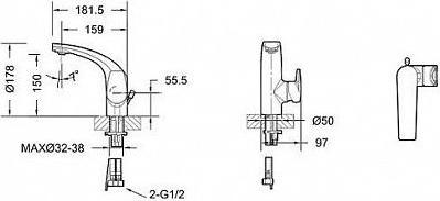 Смеситель для раковины Bravat Nizza F1353387CP-RUS