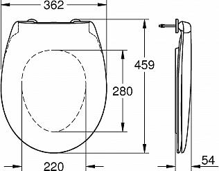 Напольный унитаз Grohe Bau Ceramic 39347000 с бачком 39437000 подвод снизу бачка