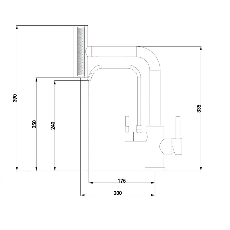 Смеситель для кухни Zorg Steel Hammer SH 091 PVD GRAFIT черный