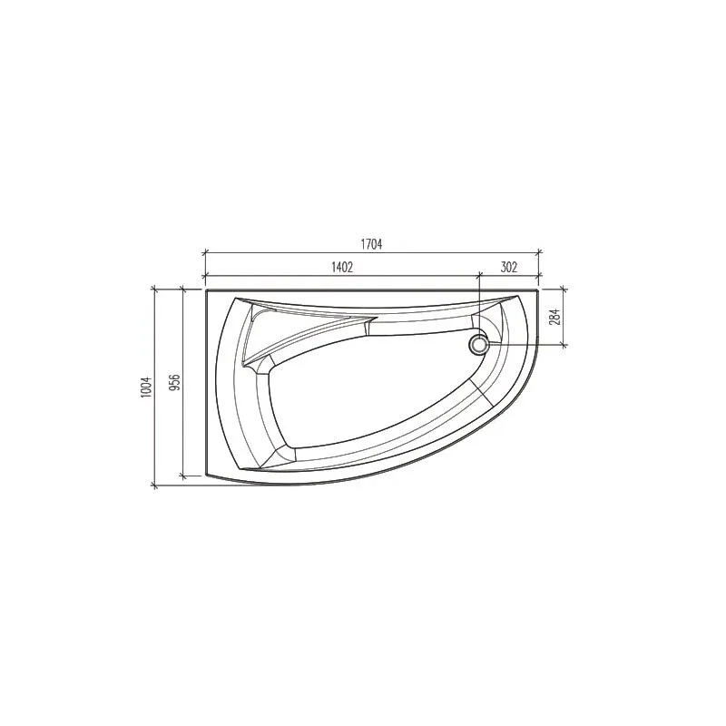 Акриловая ванна Eurolux Bagi 0E217010015L белый