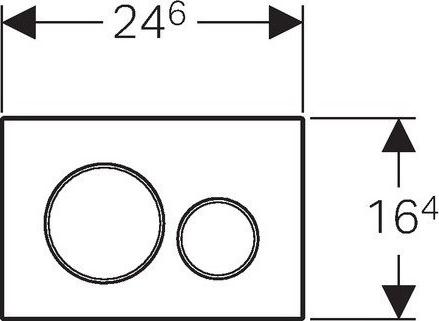 Кнопка смыва Geberit Sigma 20 115.889.SN.1, нержавеющая сталь