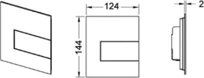 Кнопка смыва Tece Square II Urinal 9242811 хром