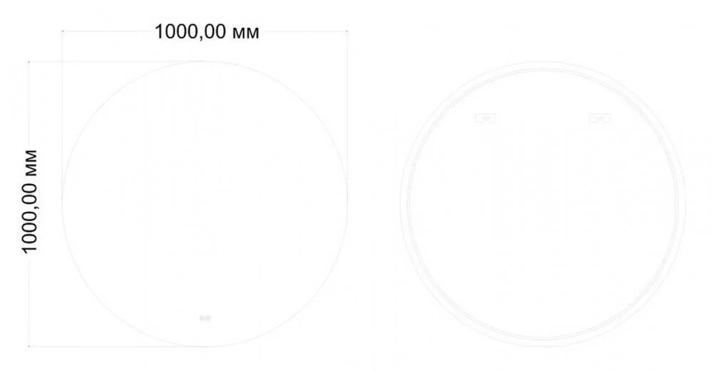 Зеркало Art&Max AM-San-1000-DS-F-H белый