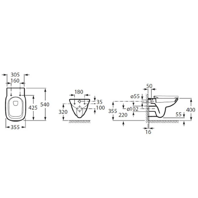 Инсталляция Roca Debba Round Rimless 7.8931.0.497.0 с безободковым унитазом, сиденье микролифт, без клавиши смыва