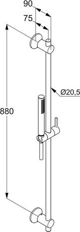 Душевой гарнитур Kludi Nova Fonte Déco 2084005-35, хром