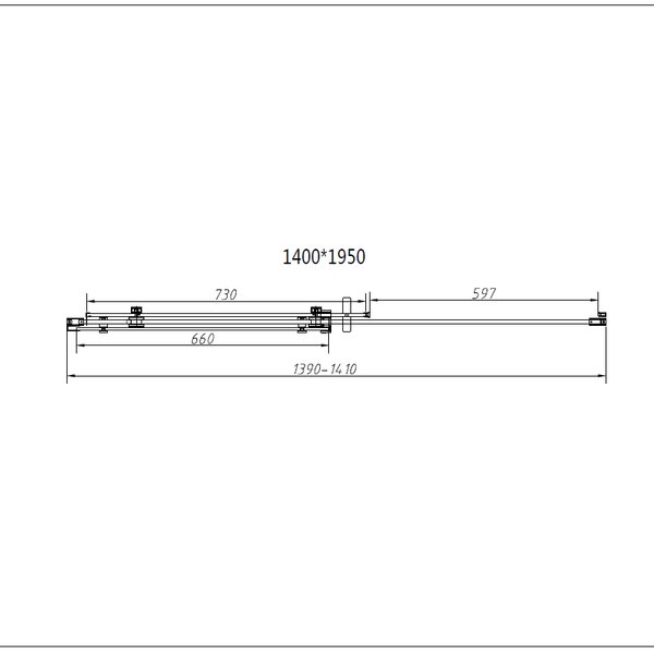 Душевая дверь Vincea Como-N VDS-4CN140CL 140x195 см, хром, стекло прозрачное