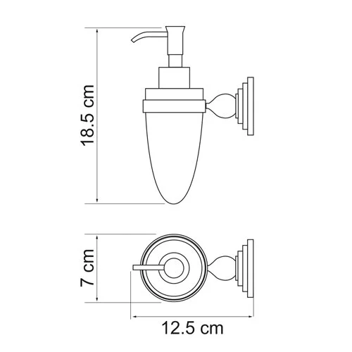 Дозатор для жидкого мыла WasserKRAFT Ammer К-7000 K-7099 хром;белый