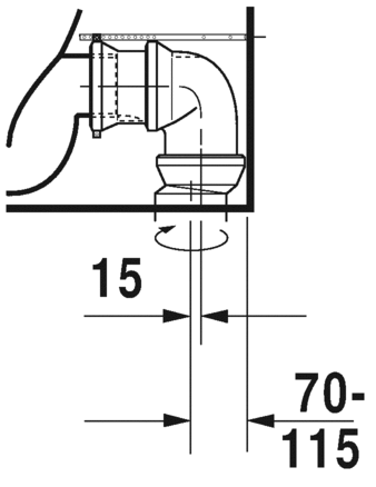 Чаша для унитаза-компакта Duravit ME by Starck 2170090000