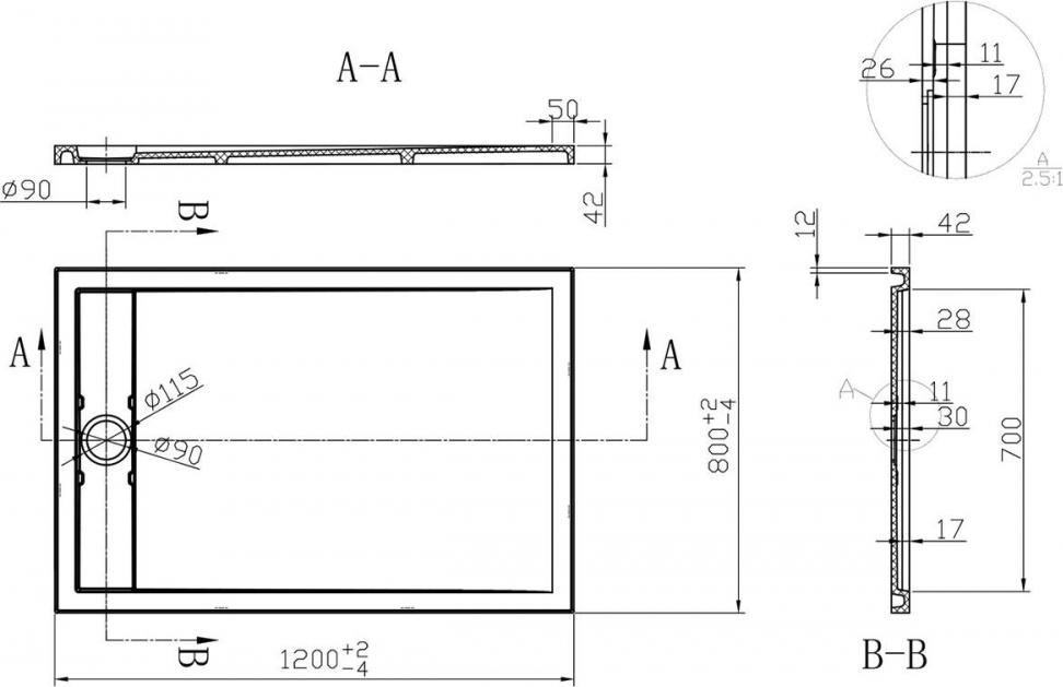 Душевой поддон Vincea VST-2SR38012W белый матовый