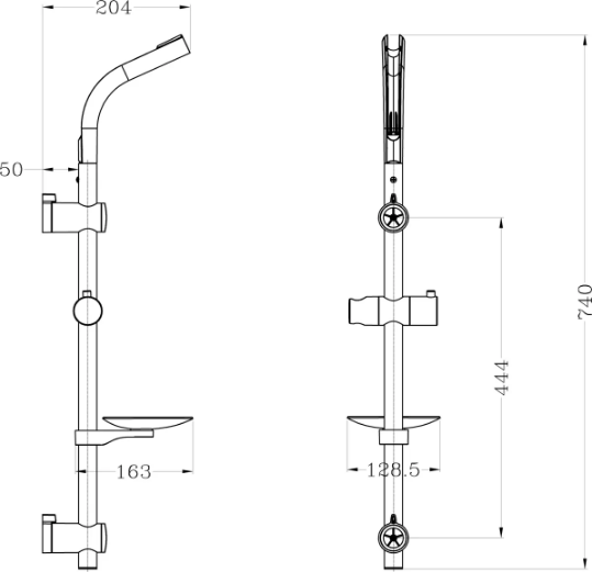 Душевая штанга Lemark LM8071C, хром