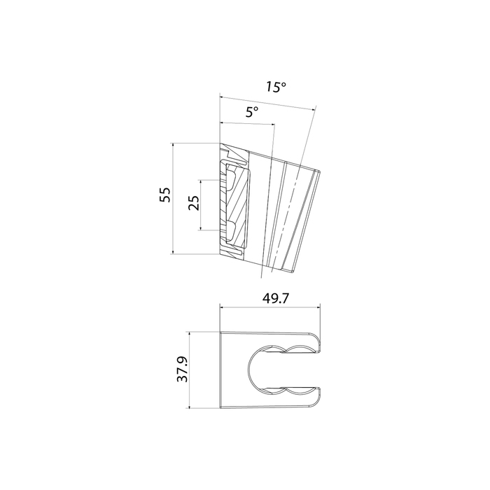 Держатель душа Iddis Slide 080WL00i53 белый