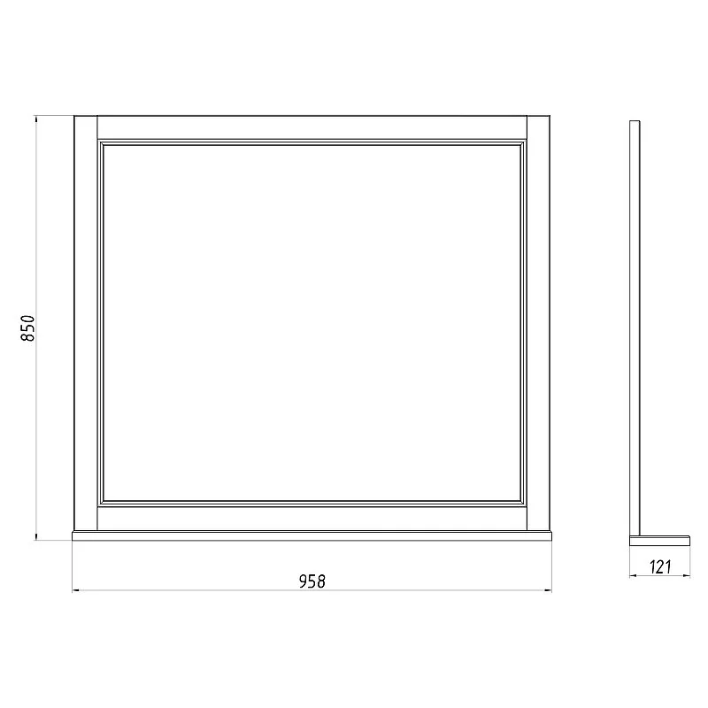 Зеркало ASB-Woodline Толедо 11196 бежевый