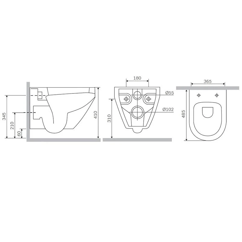 Инсталляция Geberit с безободковым унитазом AM.PM Spirit FlashClean C701700WH 2.0, тонкая крышка микролифт, клавиша хром, 458.134.21.2/C701700WH/C707857WH