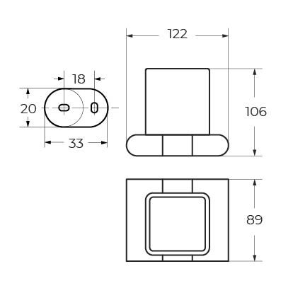 Стакан Art&Max Platino AM-E-3968-MB, черный