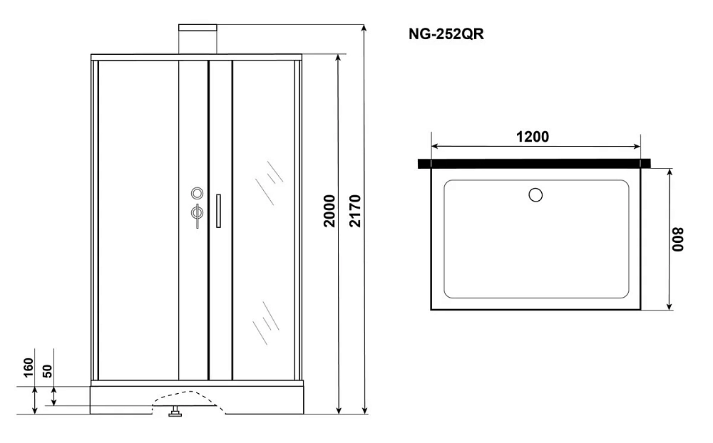 Душевая кабина Grossman Elegans GR252Q