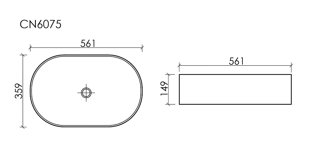 Раковина накладная Ceramica Nova Element CN6075 белый