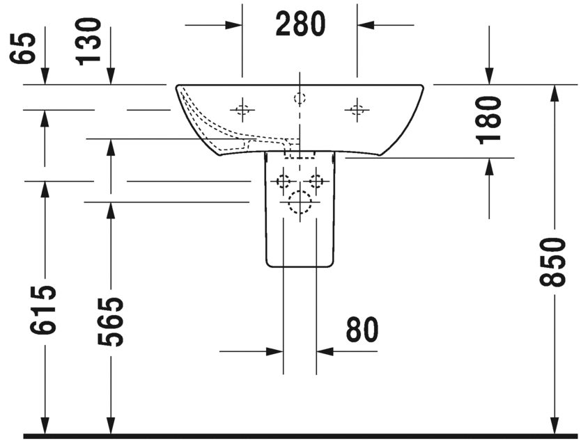 Раковина 60 см Duravit ME by Starck 2335600000