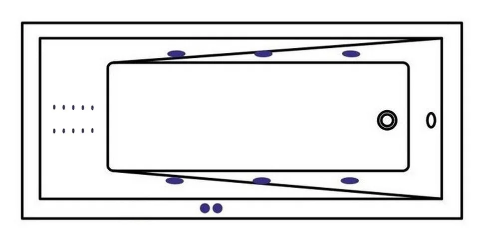 Акриловая ванна Whitecross Wave 0101.170070.100.LINENANO.GL золото, белый