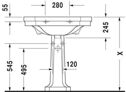 Пьедестал для раковины Duravit 1930 Series 0857900000