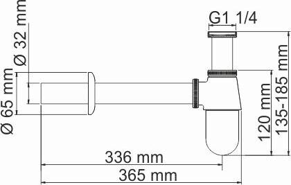 Сифон для раковины WasserKRAFT A095, тёмная бронза