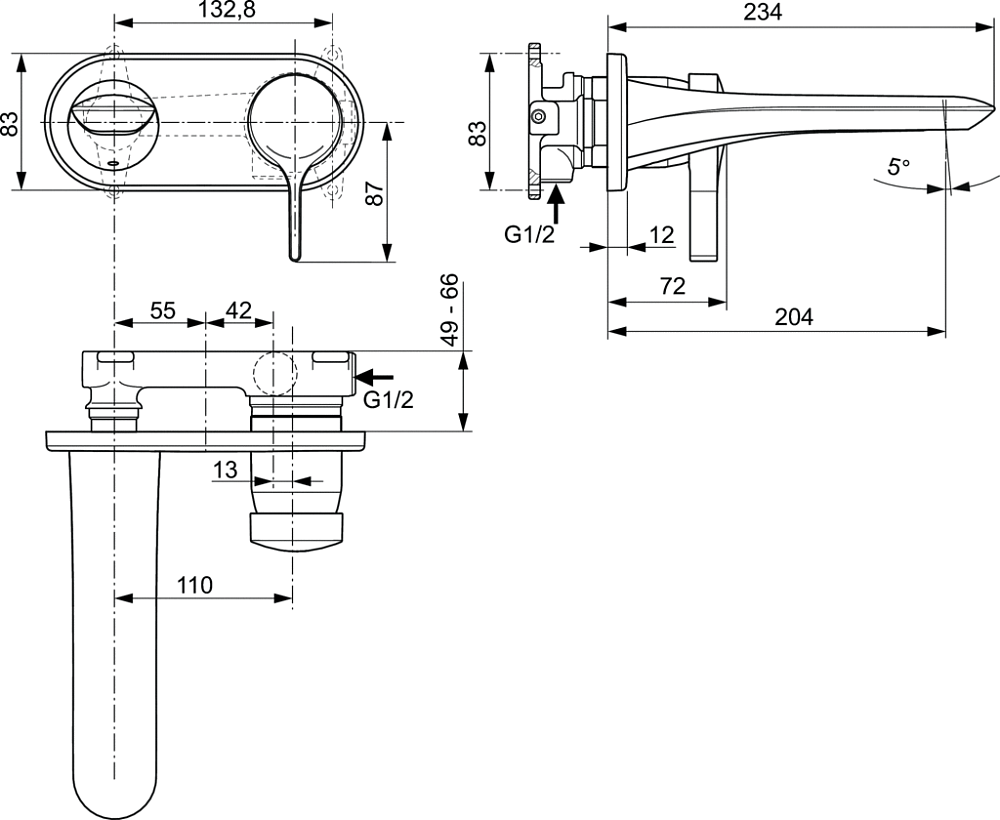 Смеситель Ideal Standard MELANGE A5591AA для раковины, хром