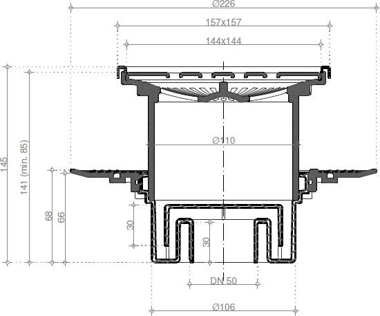 Душевой трап Pestan Confluo Standard Plate Vertical 13702561, хром