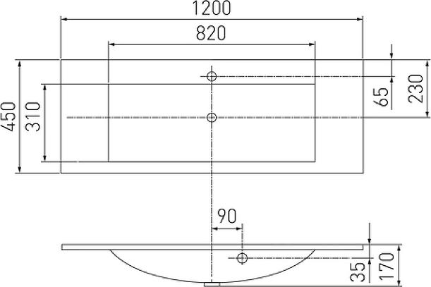 Тумба с раковиной Aquaton Мадрид 120 М 1A1687K2MA010-1, белый