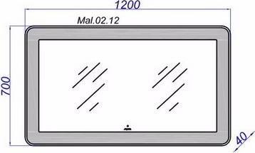 Зеркало Aqwella 5 STARS Malaga 120 Mal.02.12