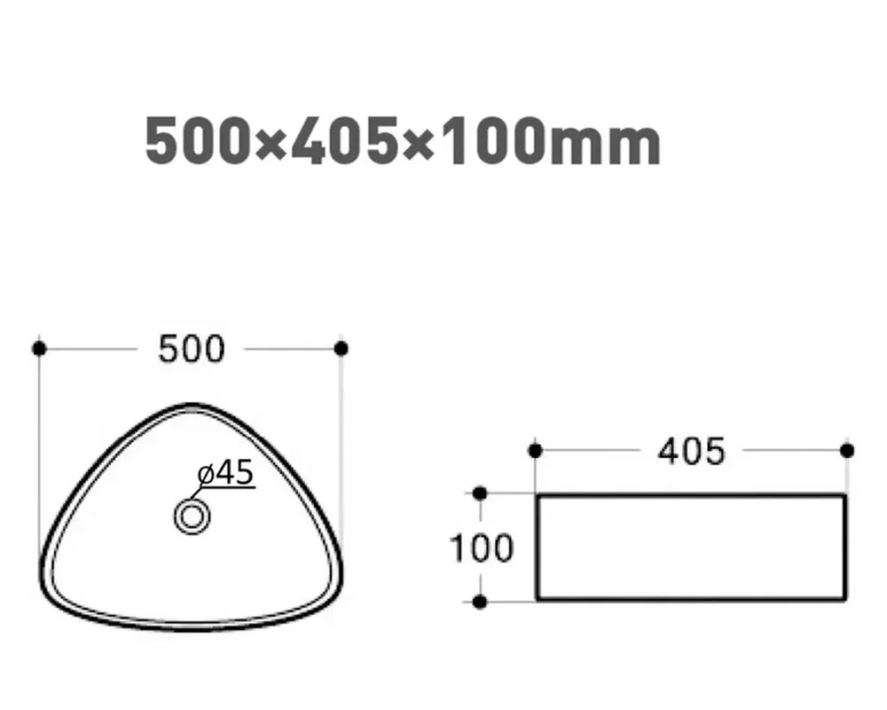 Раковина накладная Orange B07-500W белый