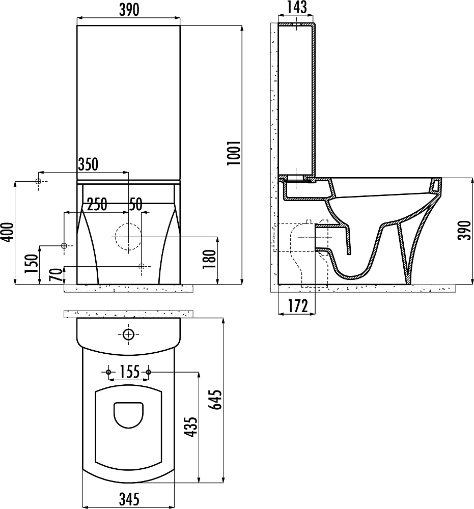 Унитаз-компакт Creavit Sorti SR311