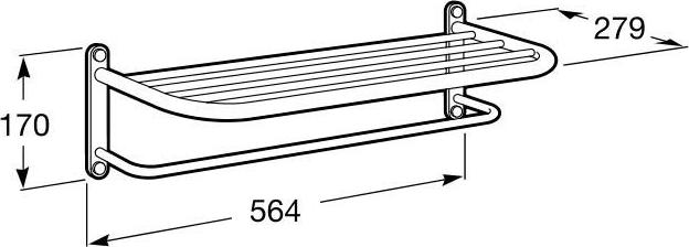Полка для полотенец с полотенцедержателем Roca Hotels 815282001
