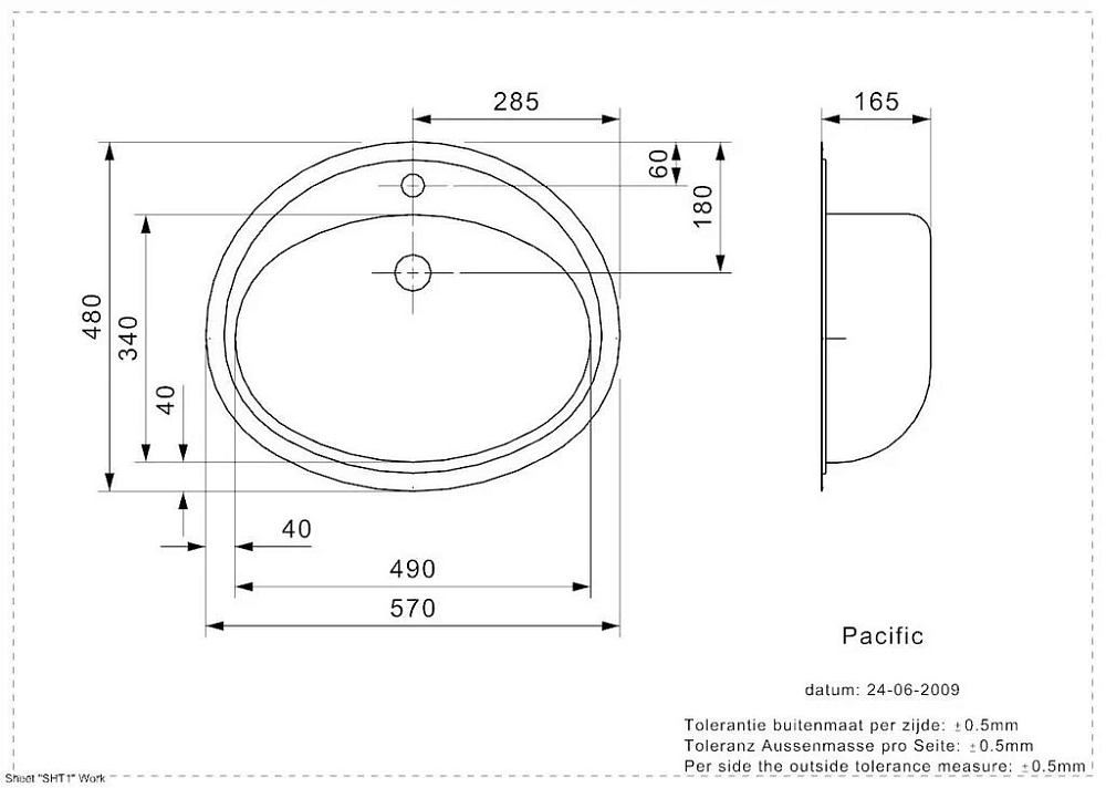 Кухонная мойка Reginox Pacific 38357 хром