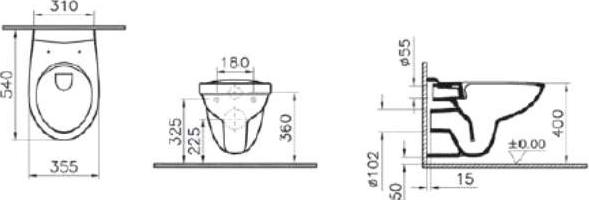 Комплект инсталляция с подвесным унитазом VitrA Spinflush 9842B003-7206 с сиденьем микролифт и кнопкой смыва хром