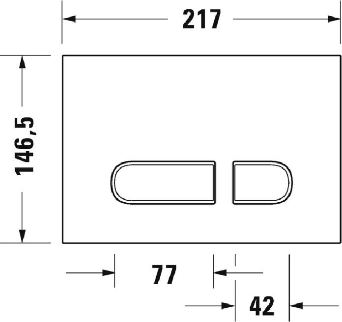 Клавиша смыва Duravit DuraSystem A1 WD5001021000, хром