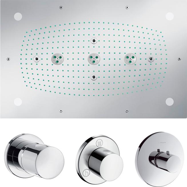 Комплект Hansgrohe Raindance Rainmaker 28418000 с подсветкой