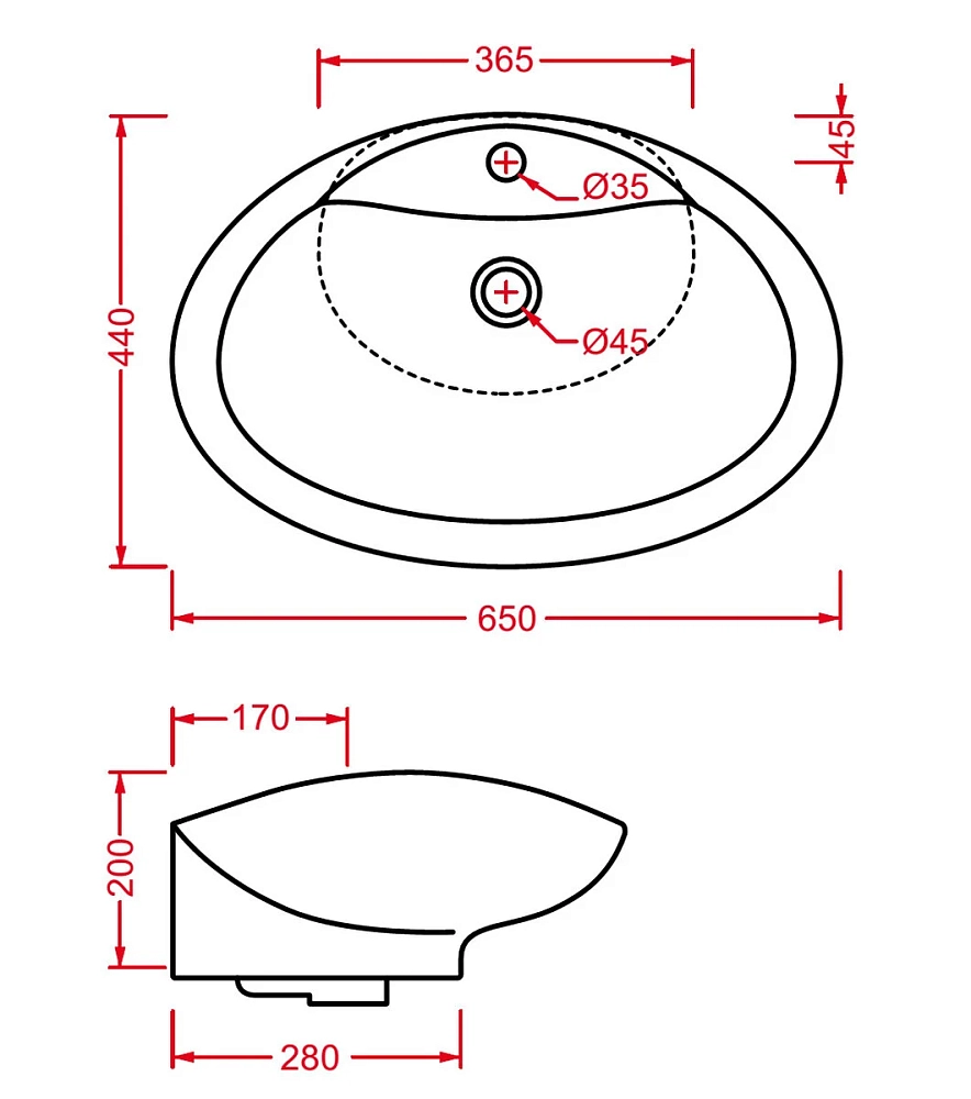 Раковина накладная ArtCeram Fuori TFL030 0100 белый